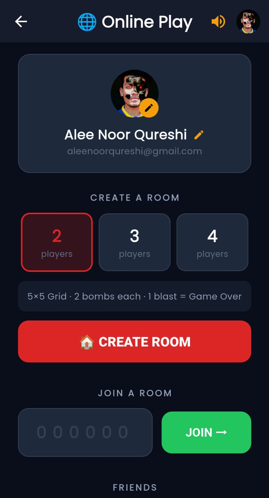Online Room Creation